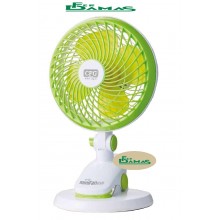 VENTILATORE A CLIP PORTATILE DA TAVOLO O DA PARETE A TESTA RECLINABILE CFG MOD. "MINIFAN USB" ART. EV090  